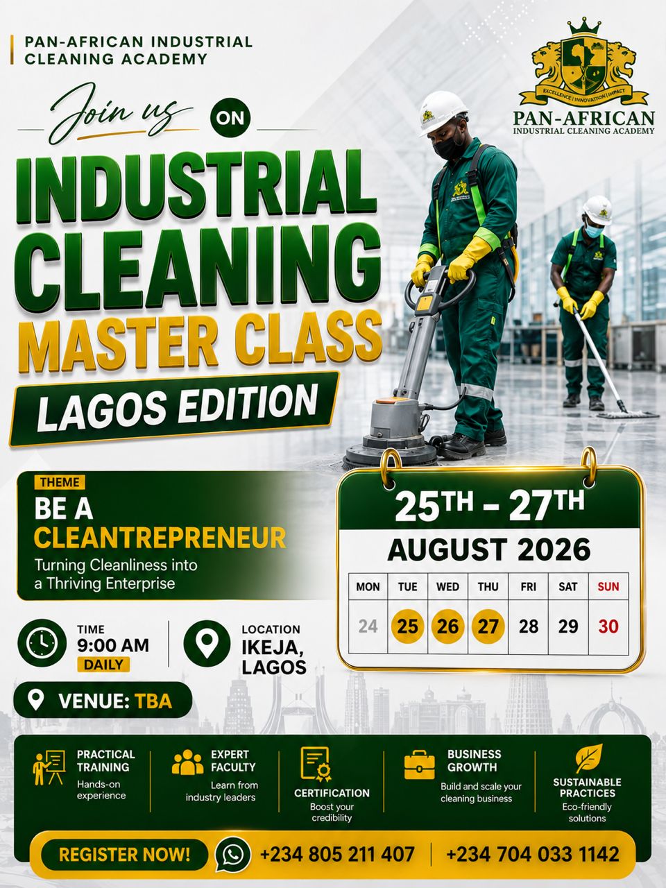 Turn Skills into Success at the Industrial Cleaning Master Class – Lagos Edition